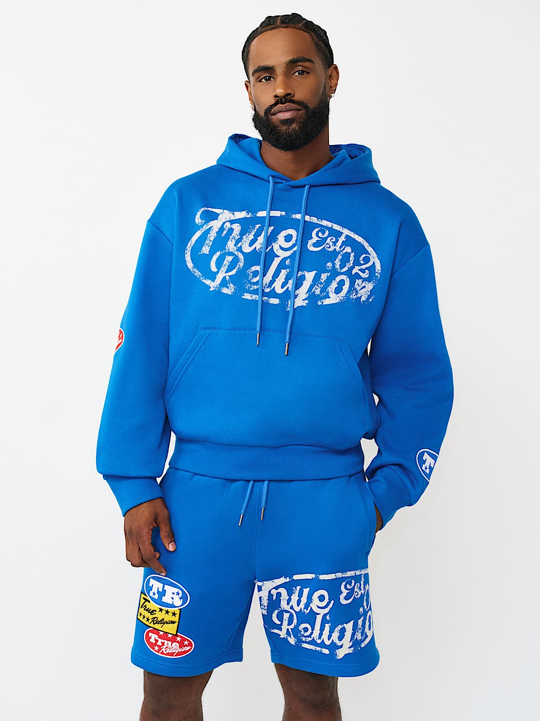 LOGO PATCH BOXY PULLOVER HOODIE, image 1