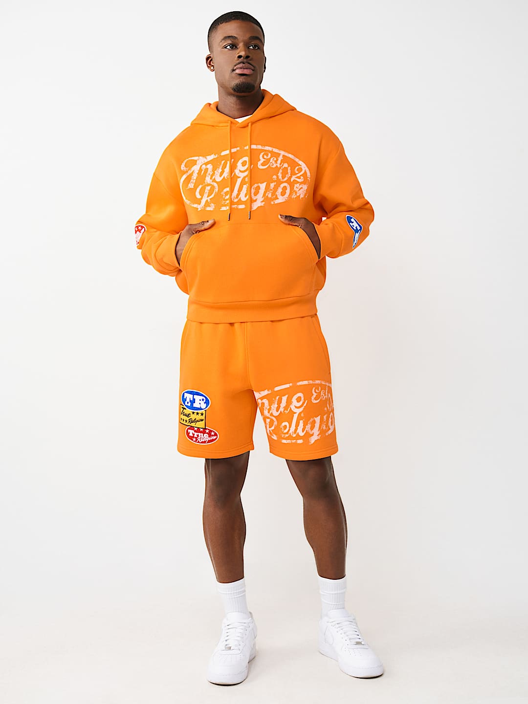 LOGO PATCH BOXY PULLOVER HOODIE, image 2
