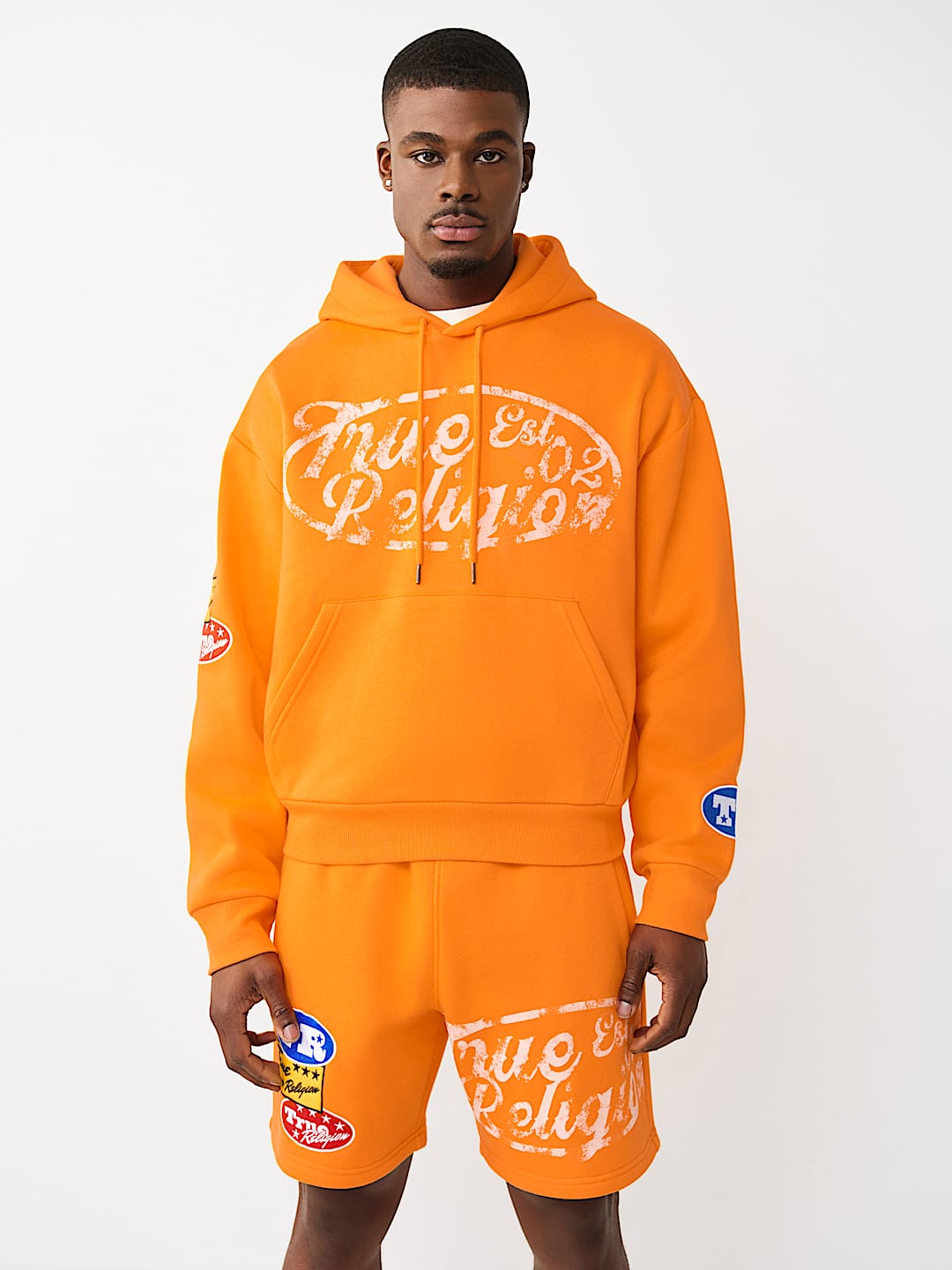 LOGO PATCH BOXY PULLOVER HOODIE, image 1