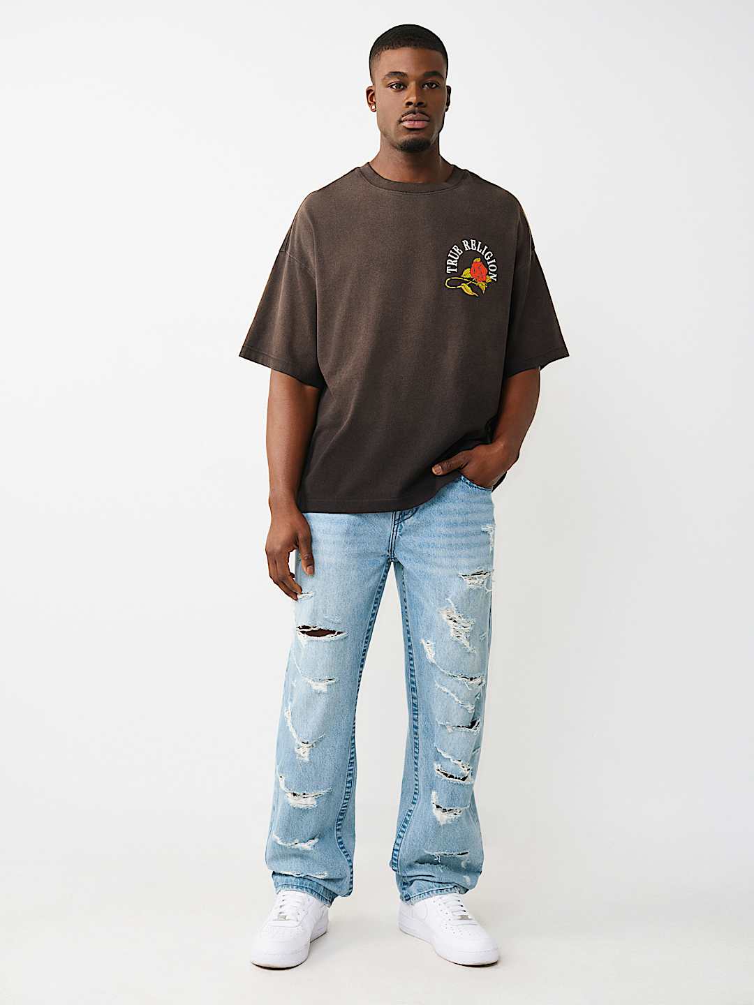 FLORAL SNAKE HEAVYWEIGHT OVERSIZED TEE, image 3