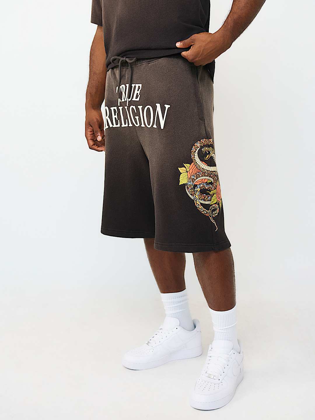 MIKEY FLORAL SNAKE BAGGY AF SWEATSHORT
