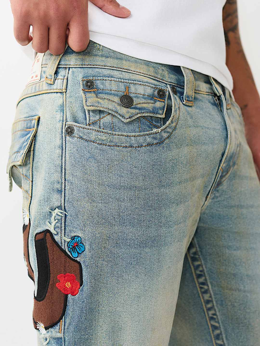 RICKY EMBROIDERED POCKET FLAP STRAIGHT JEAN 34", image 4