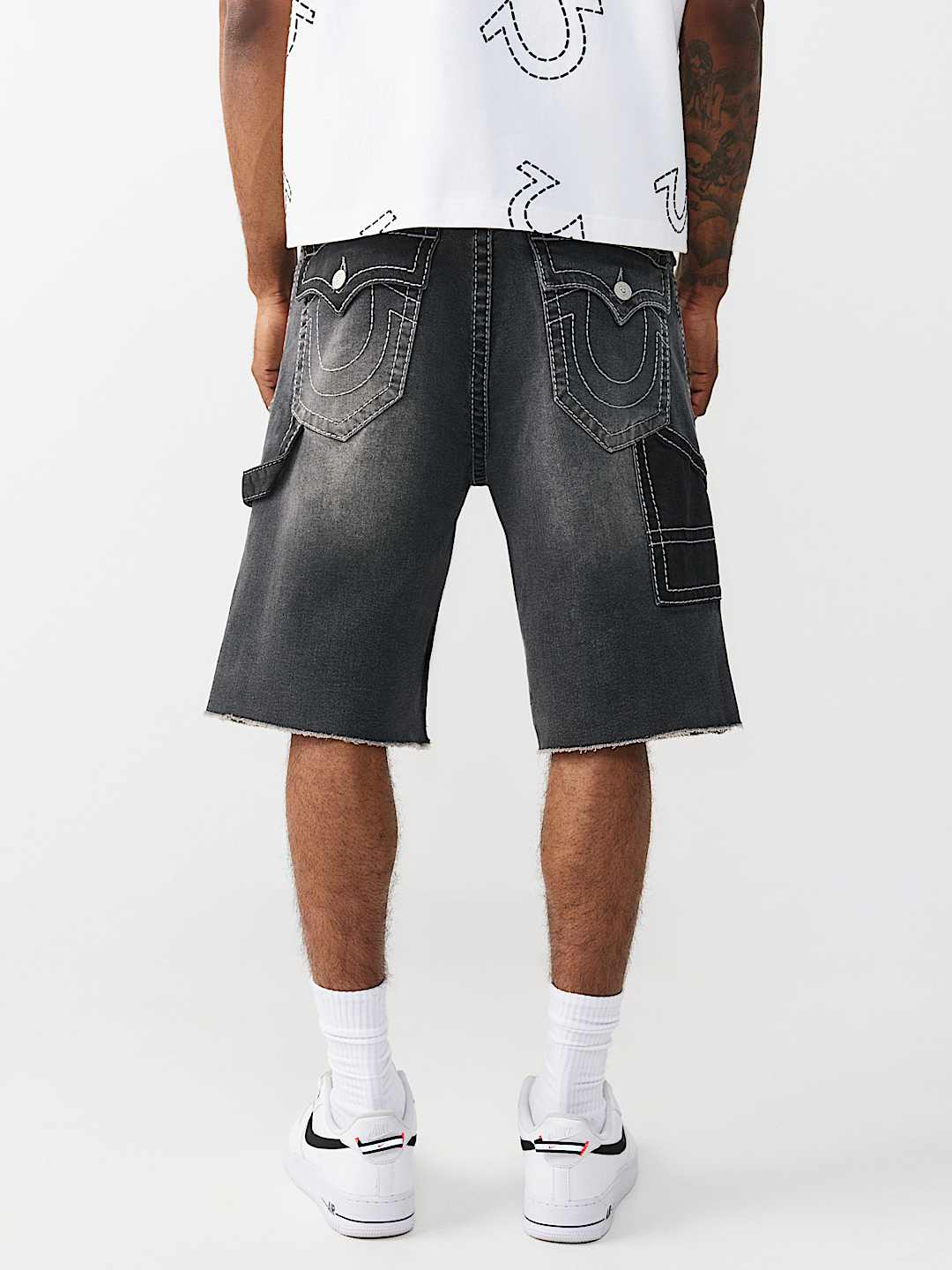 VINNY BIG T CARPENTER FRAYED ULTRA BAGGY SHORT, image 5