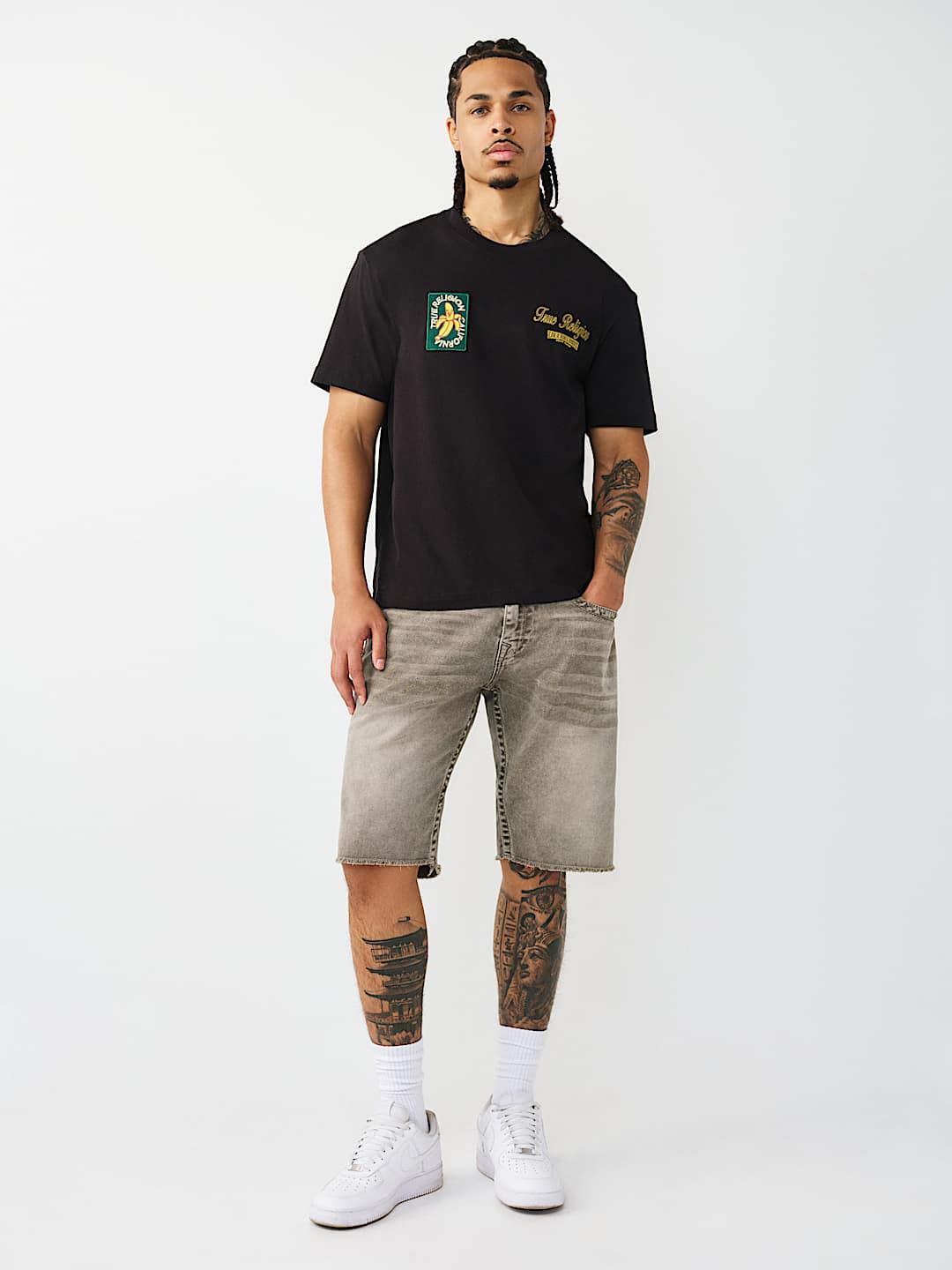 RICKY FRAYED HEM FLAP SHORT