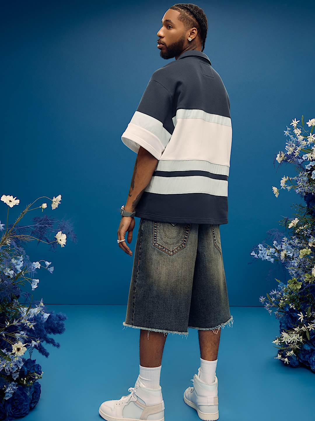 MIKEY FRAYED HEM FLAP BAGGY AF SHORT, image 2