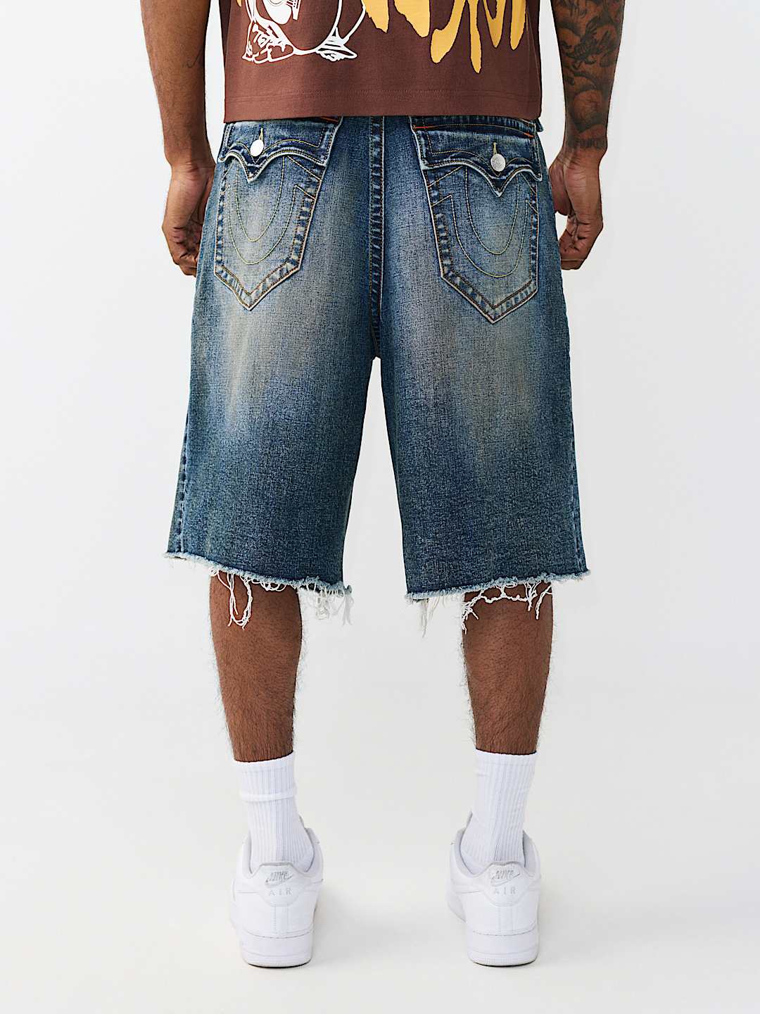 MIKEY FRAYED HEM FLAP BAGGY AF SHORT, image 6