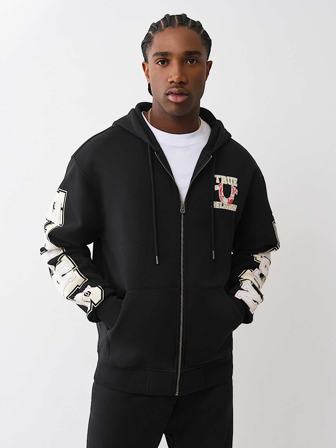 TERRY APPLIQUÉ ZIP HOODIE | True Religion
