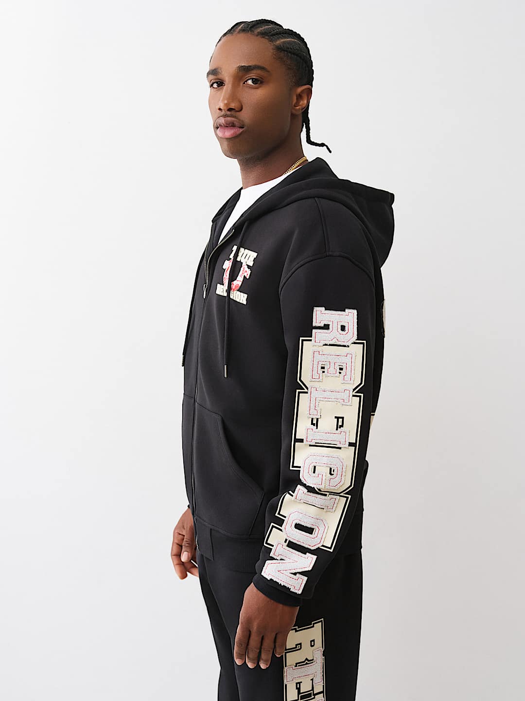 TERRY APPLIQUÉ ZIP HOODIE | True Religion