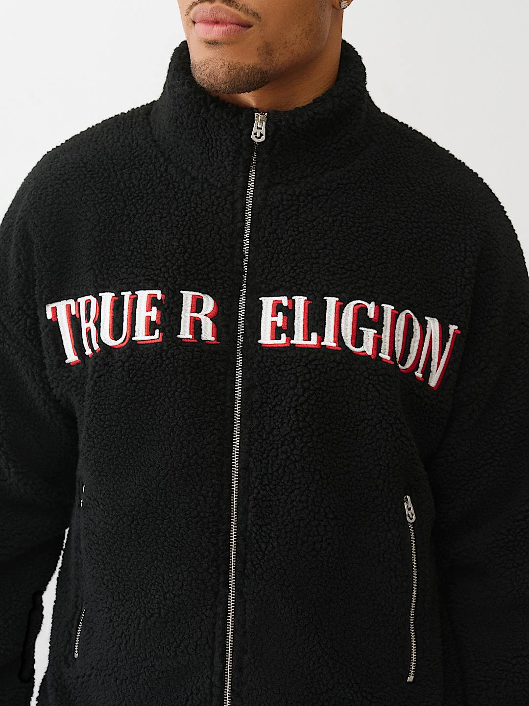 ジャケット・アウター TRUE RELIGION True Religion Men's Hooded Varsity Jacker, Jet Black, L at Amazon