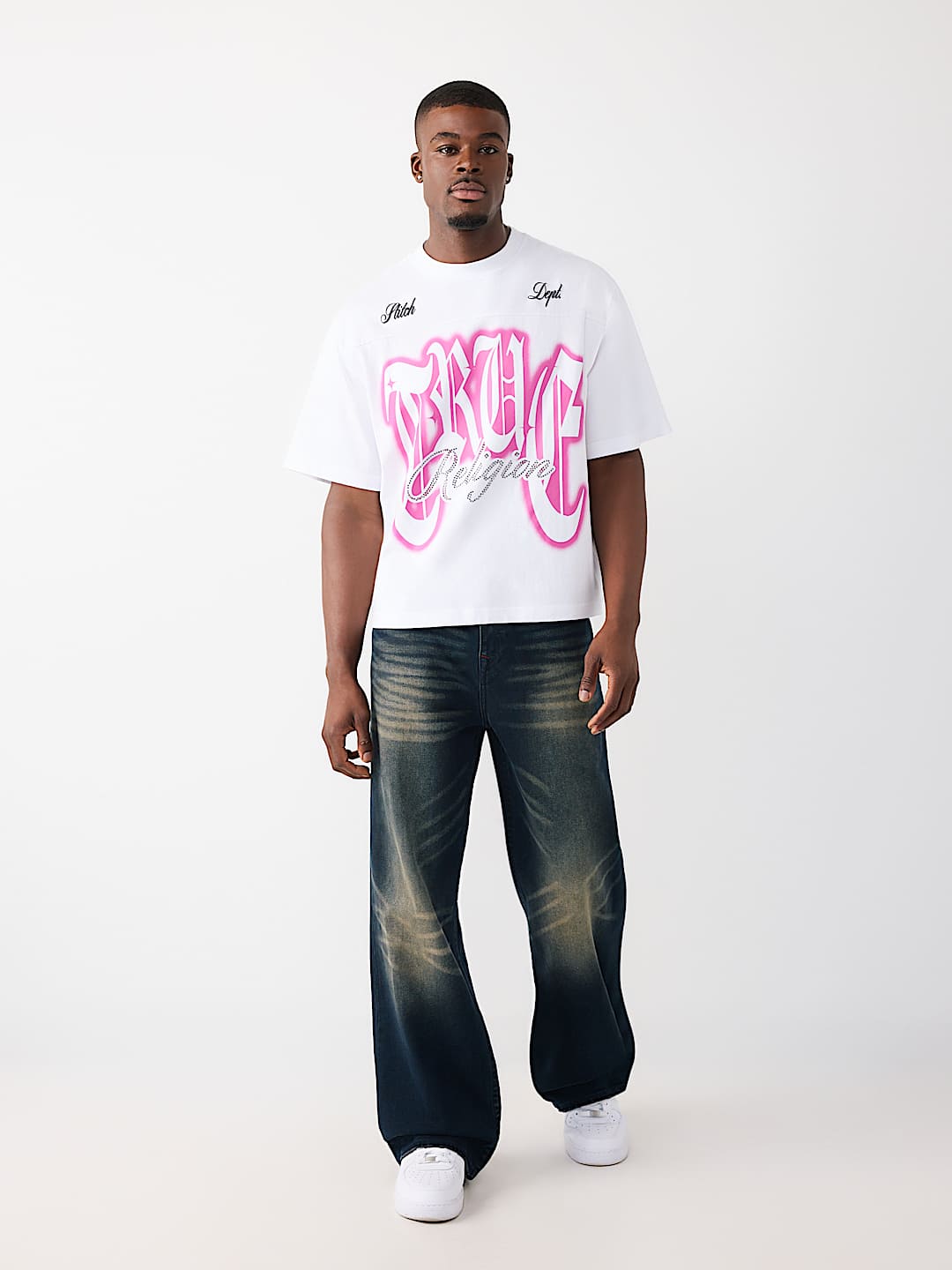 RHINESTONE LOGO HEAVYWEIGHT BOXY TEE, image 6