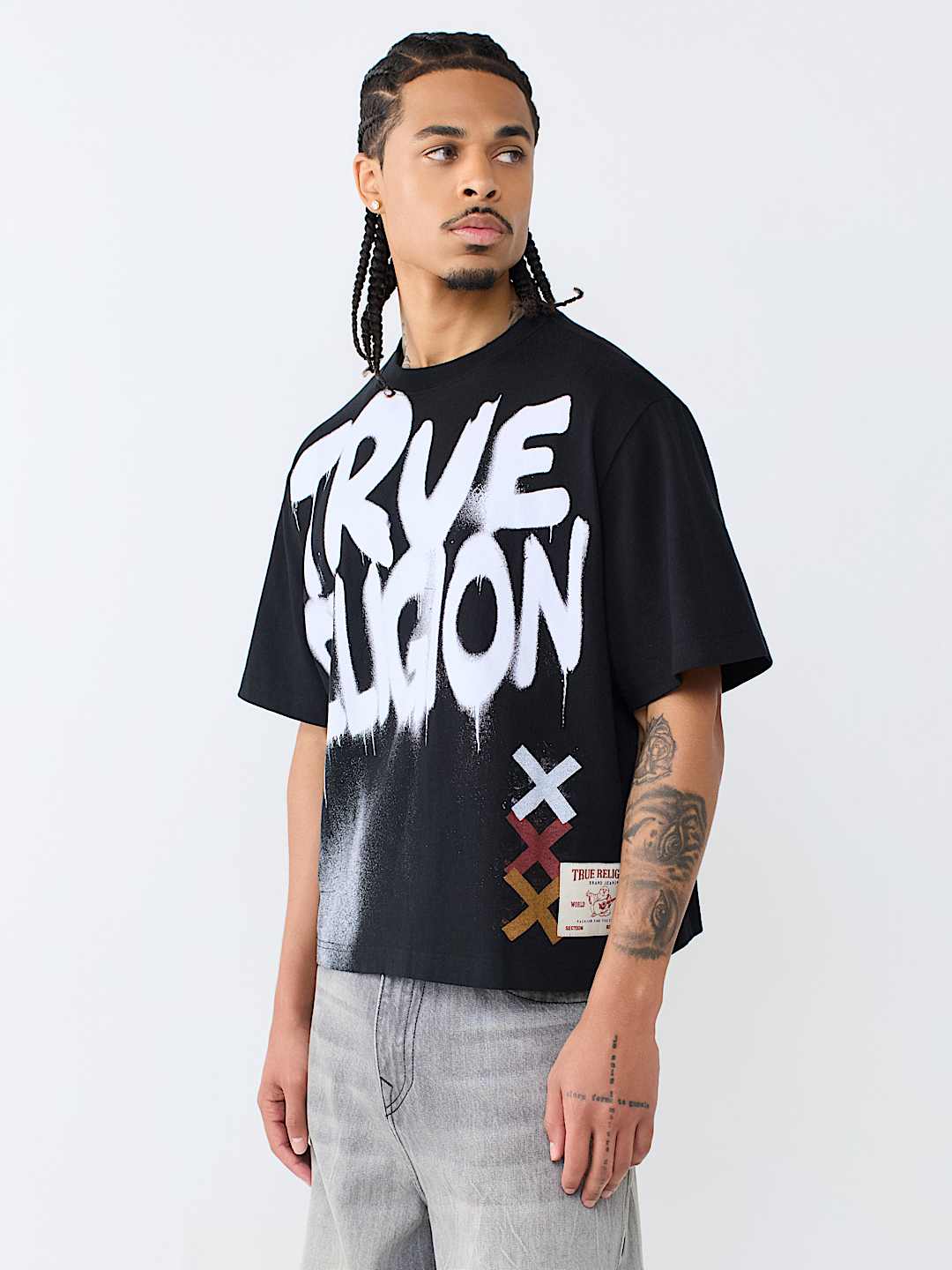 GRAFFITI LOGO BOXY TEE