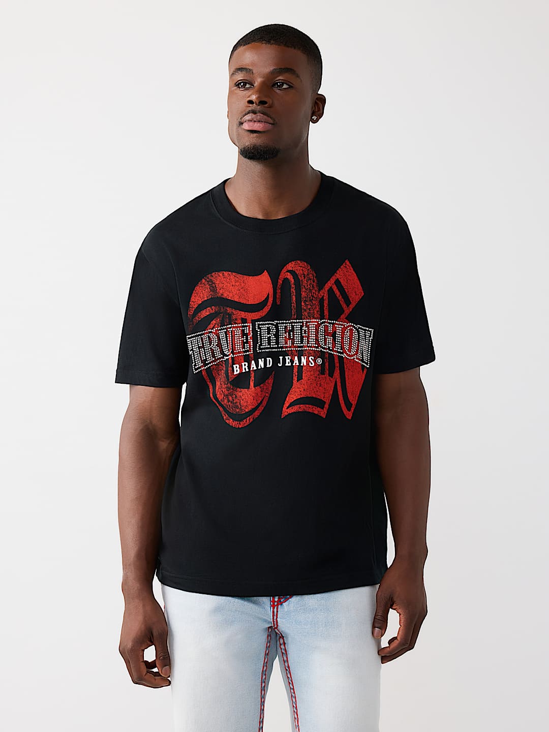 T-SHIRT AVEC LOGO EN PIERRES DU RHIN, image 2