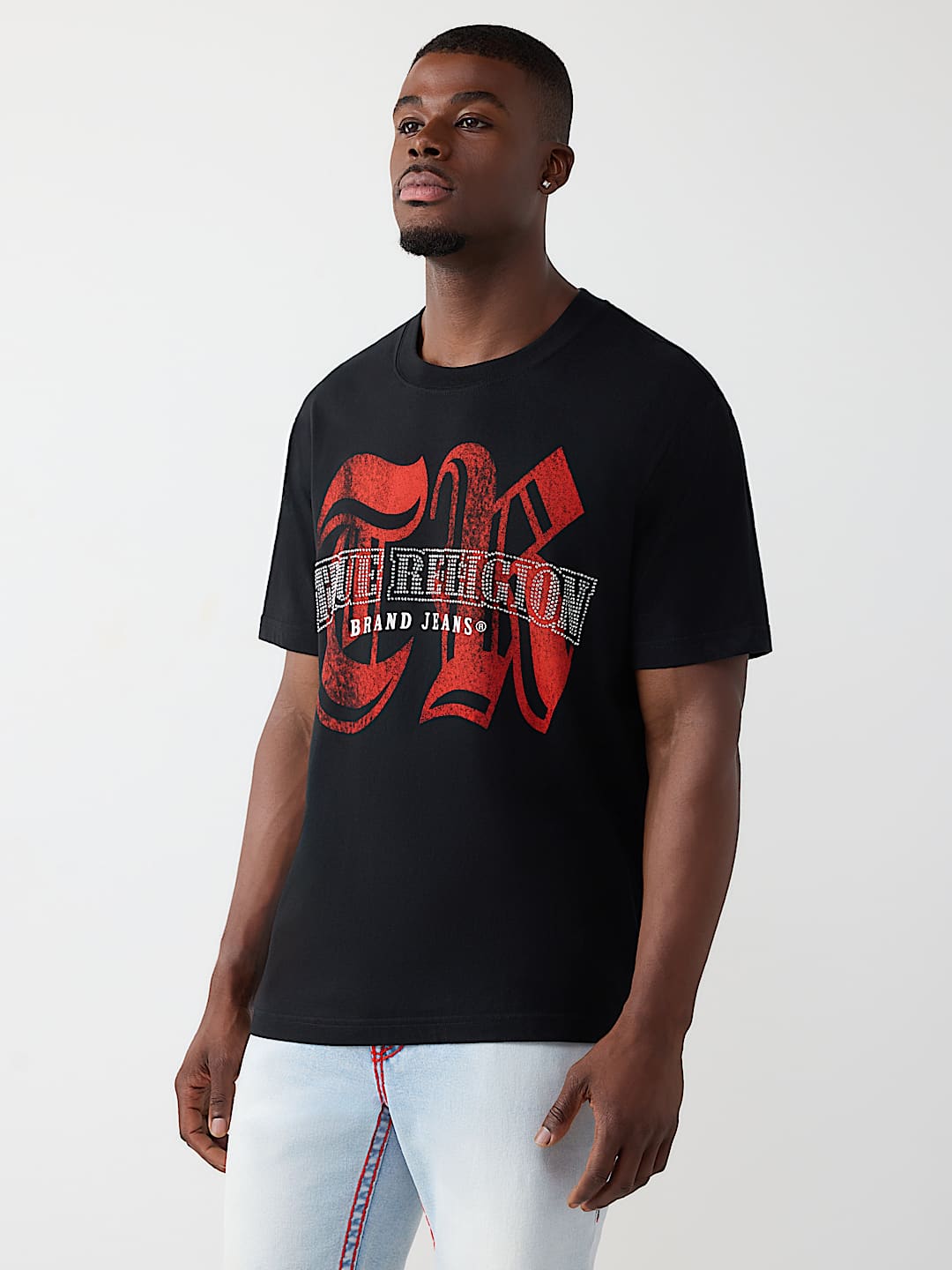 T-SHIRT AVEC LOGO EN PIERRES DU RHIN, image 3