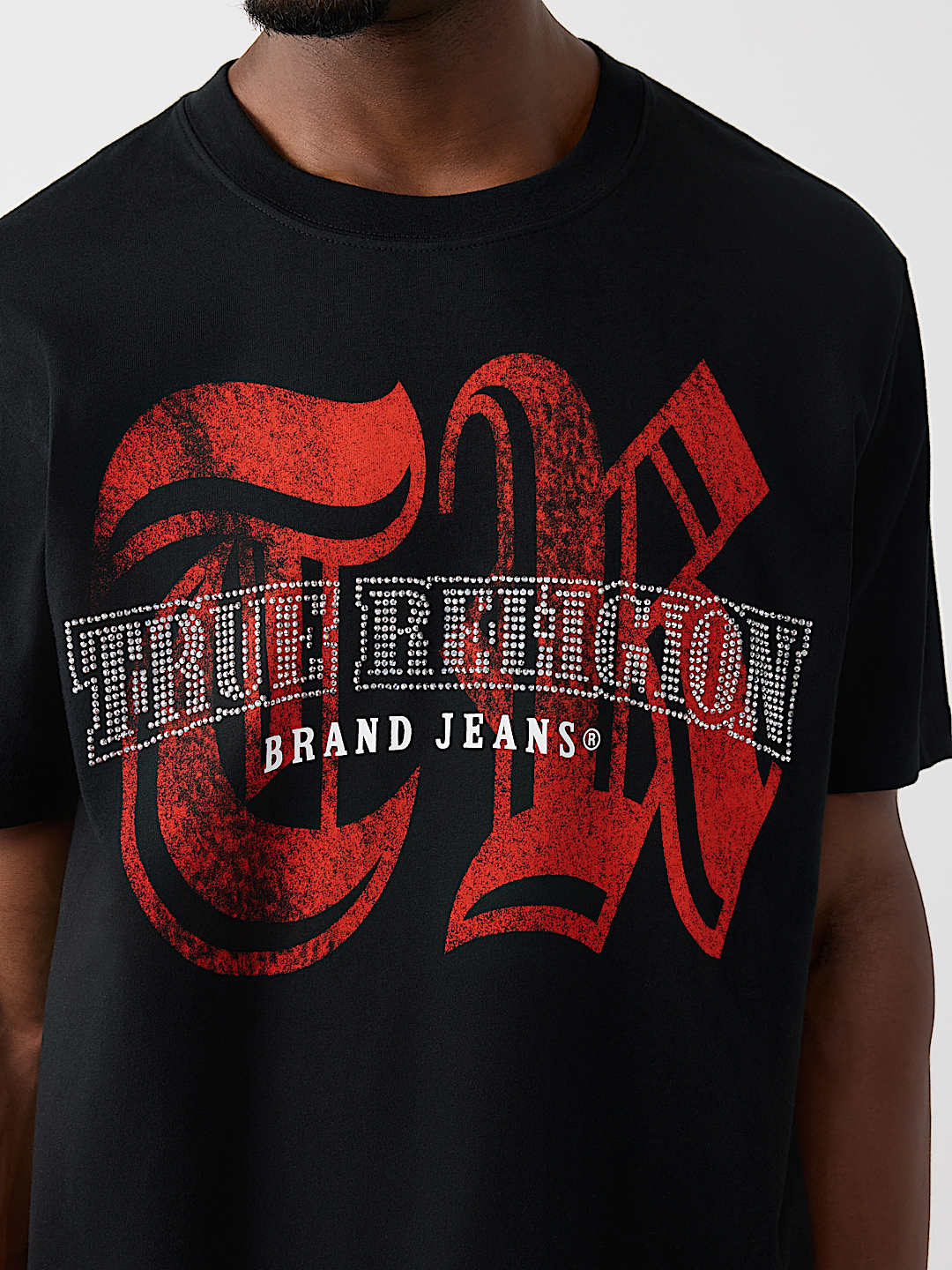 T-SHIRT AVEC LOGO EN PIERRES DU RHIN, image 1