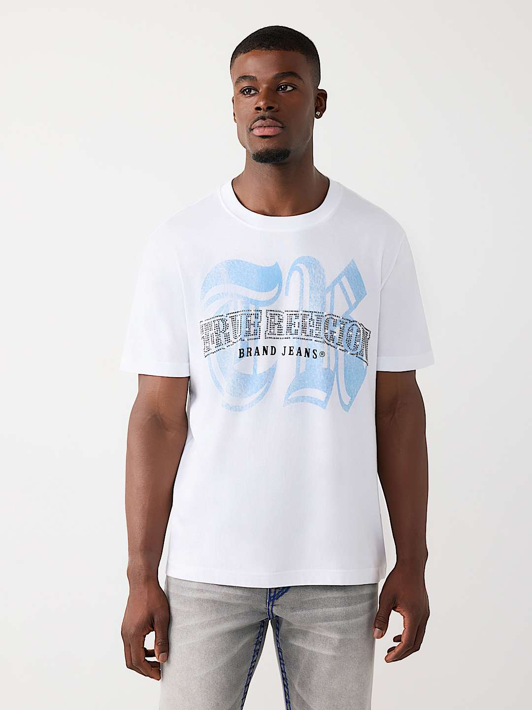 T-SHIRT AVEC LOGO EN PIERRES DU RHIN, image 2