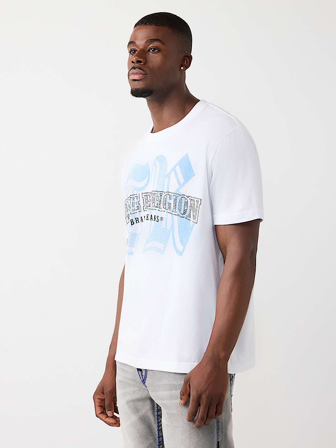 T-SHIRT AVEC LOGO EN PIERRES DU RHIN, image 3
