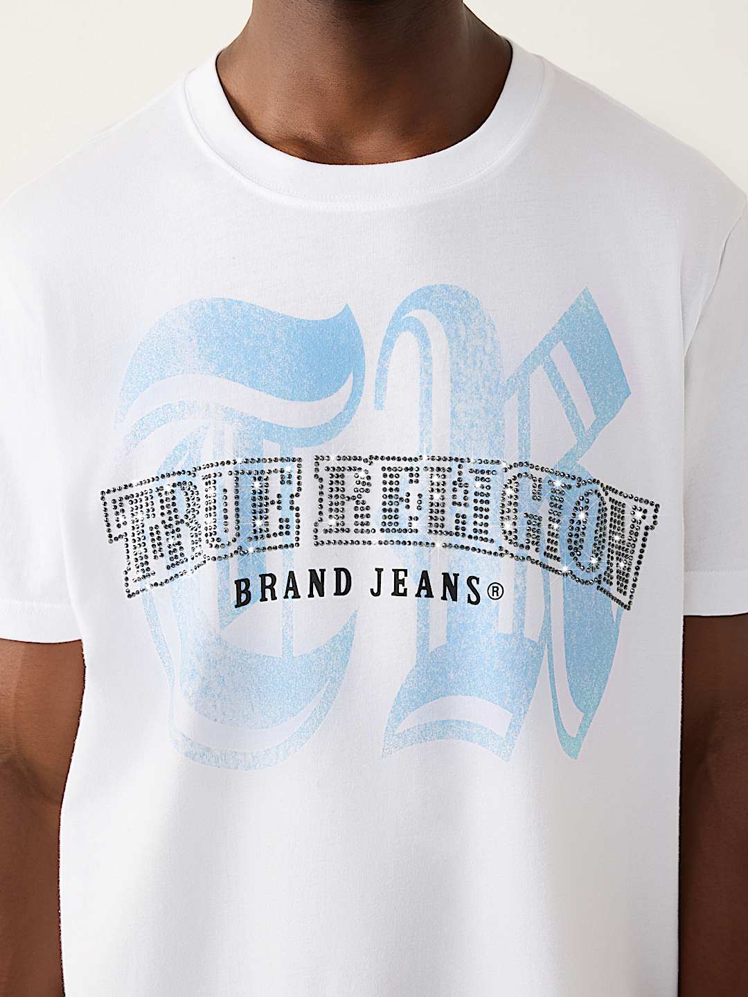 T-SHIRT AVEC LOGO EN PIERRES DU RHIN, image 1
