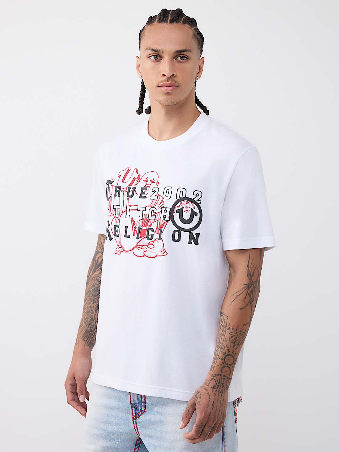 CAMISETA CON LETRAS Y BUDDHA, image 3