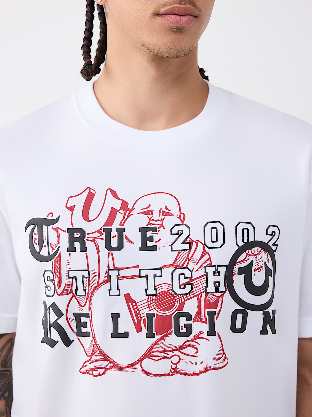 CAMISETA CON LETRAS Y BUDDHA, image 1