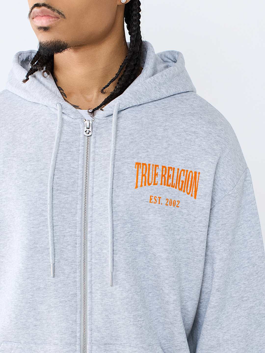 BUDDHA ARCHED LOGO ZIP HOODIE