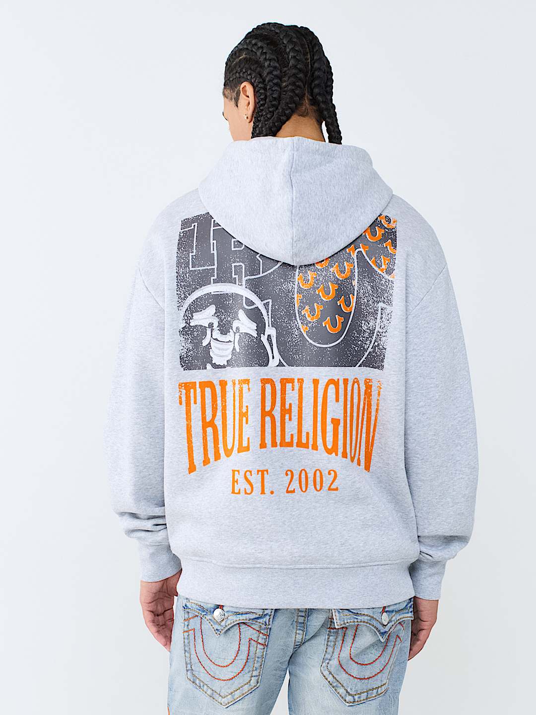 BUDDHA ARCHED LOGO ZIP HOODIE