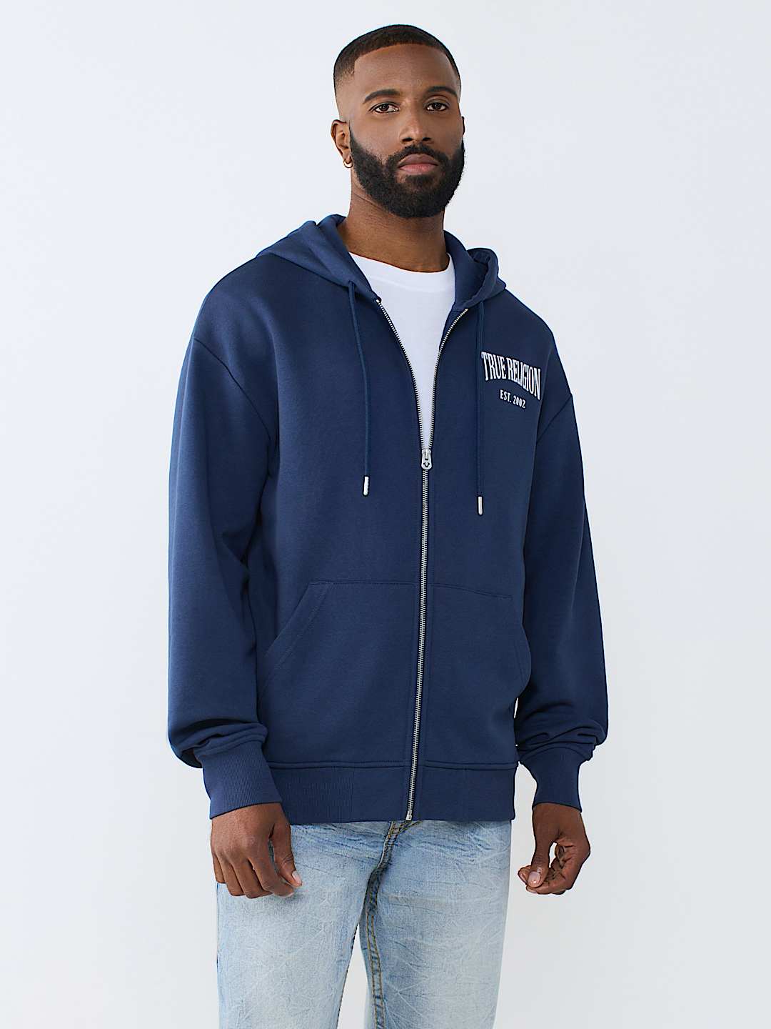 BUDDHA ARCHED LOGO ZIP HOODIE