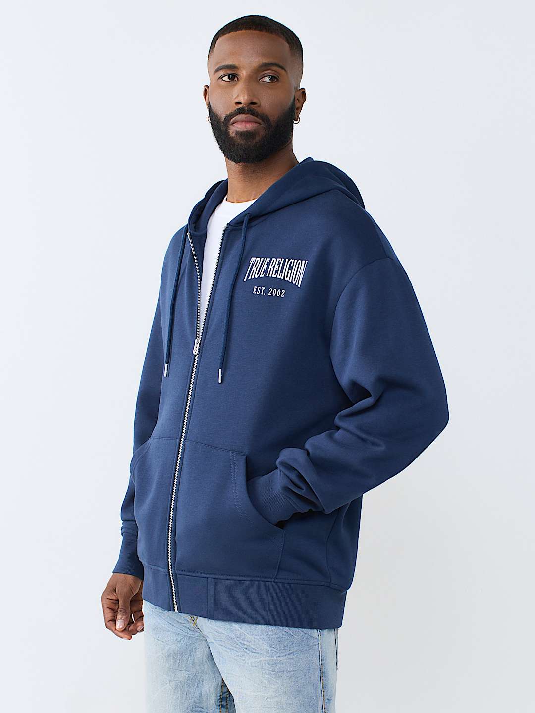 BUDDHA ARCHED LOGO ZIP HOODIE