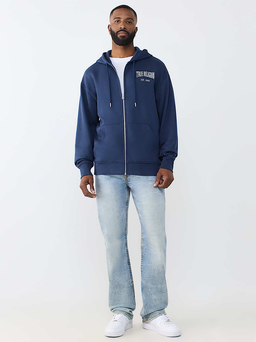 BUDDHA ARCHED LOGO ZIP HOODIE