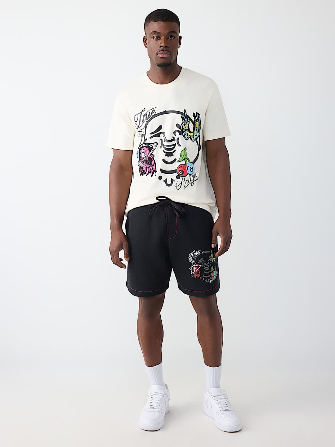 SHORTS DE POLAR BIG T CON ROSTRO DE BUDA, image 2