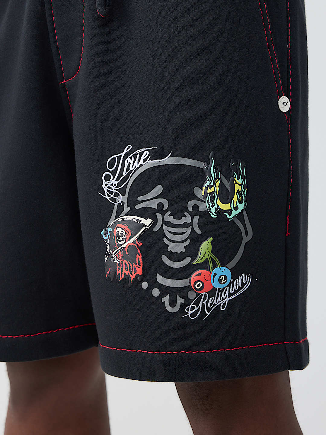 SHORTS DE POLAR BIG T CON ROSTRO DE BUDA, image 4