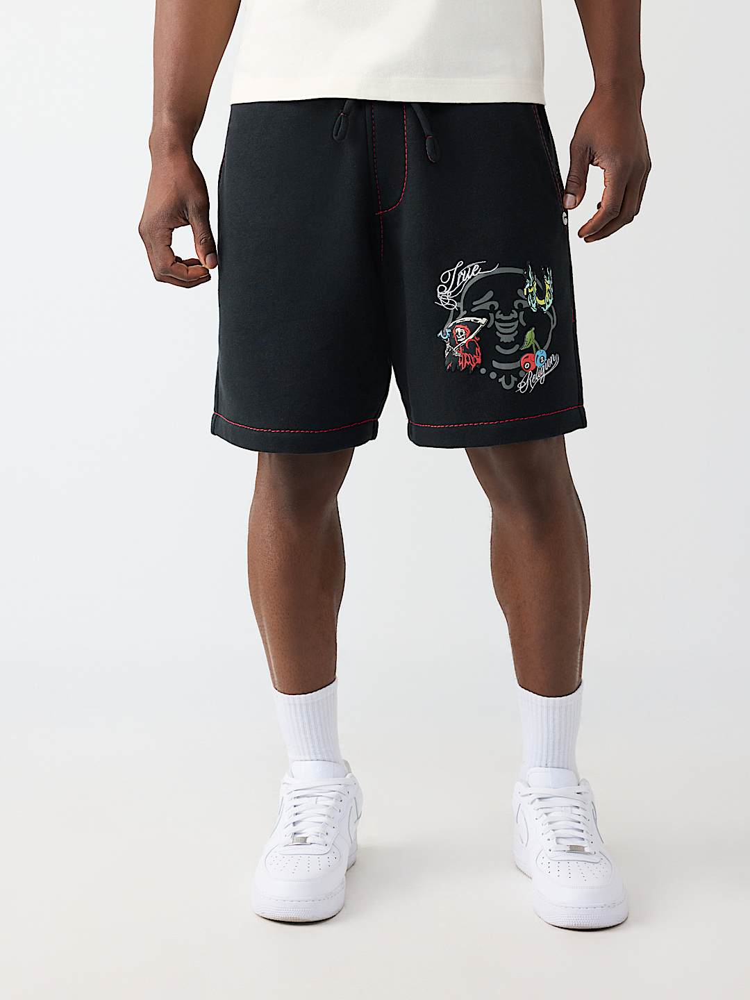 SHORTS DE POLAR BIG T CON ROSTRO DE BUDA, image 1