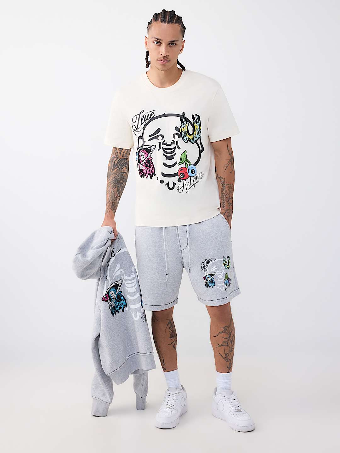 SHORTS DE POLAR BIG T CON ROSTRO DE BUDA, image 2
