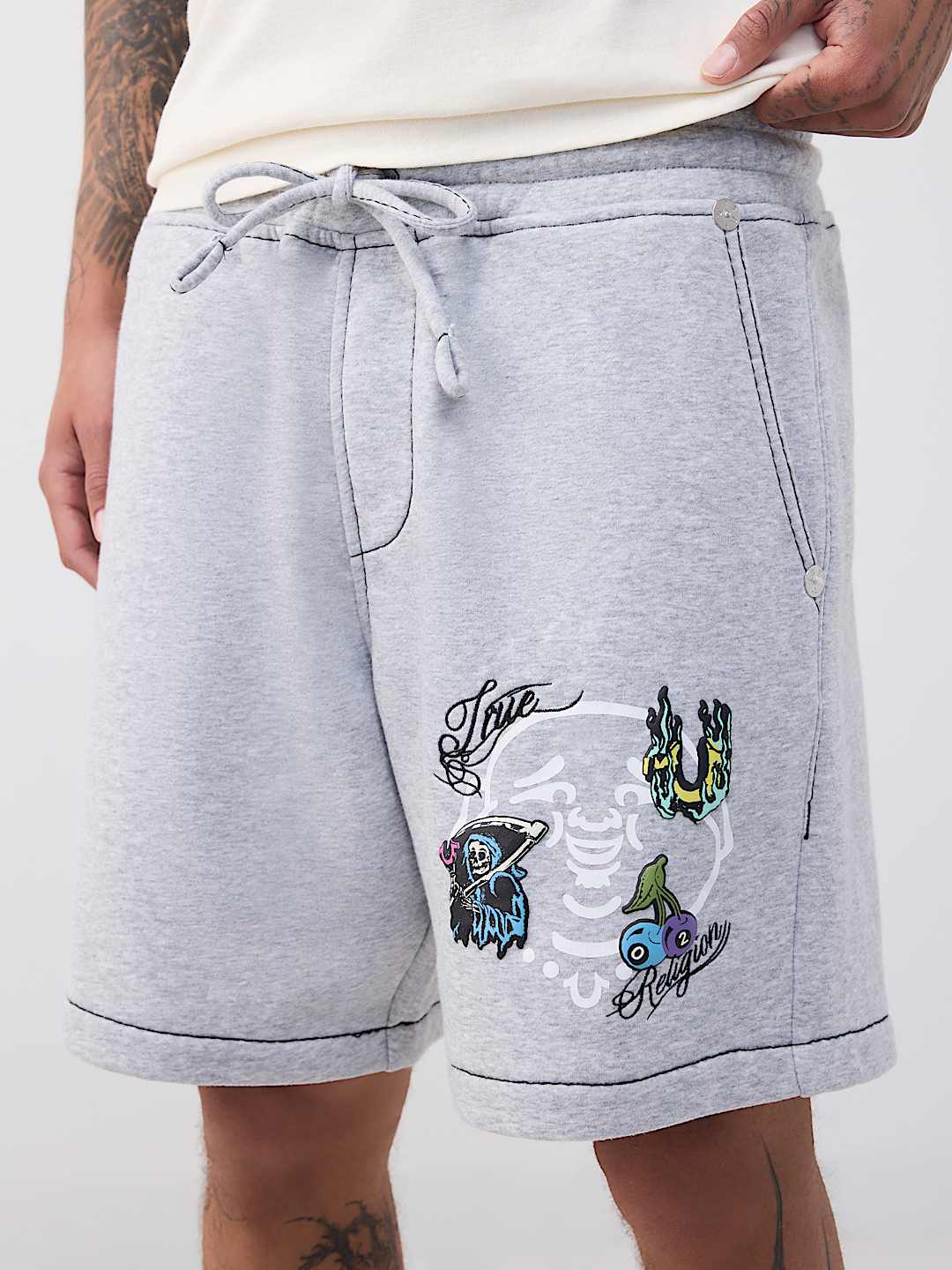 SHORTS DE POLAR BIG T CON ROSTRO DE BUDA, image 1