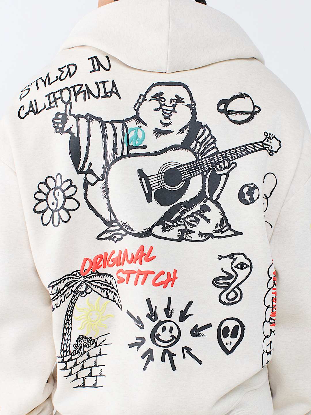 SKETCHED LOGO BOXY HOODIE