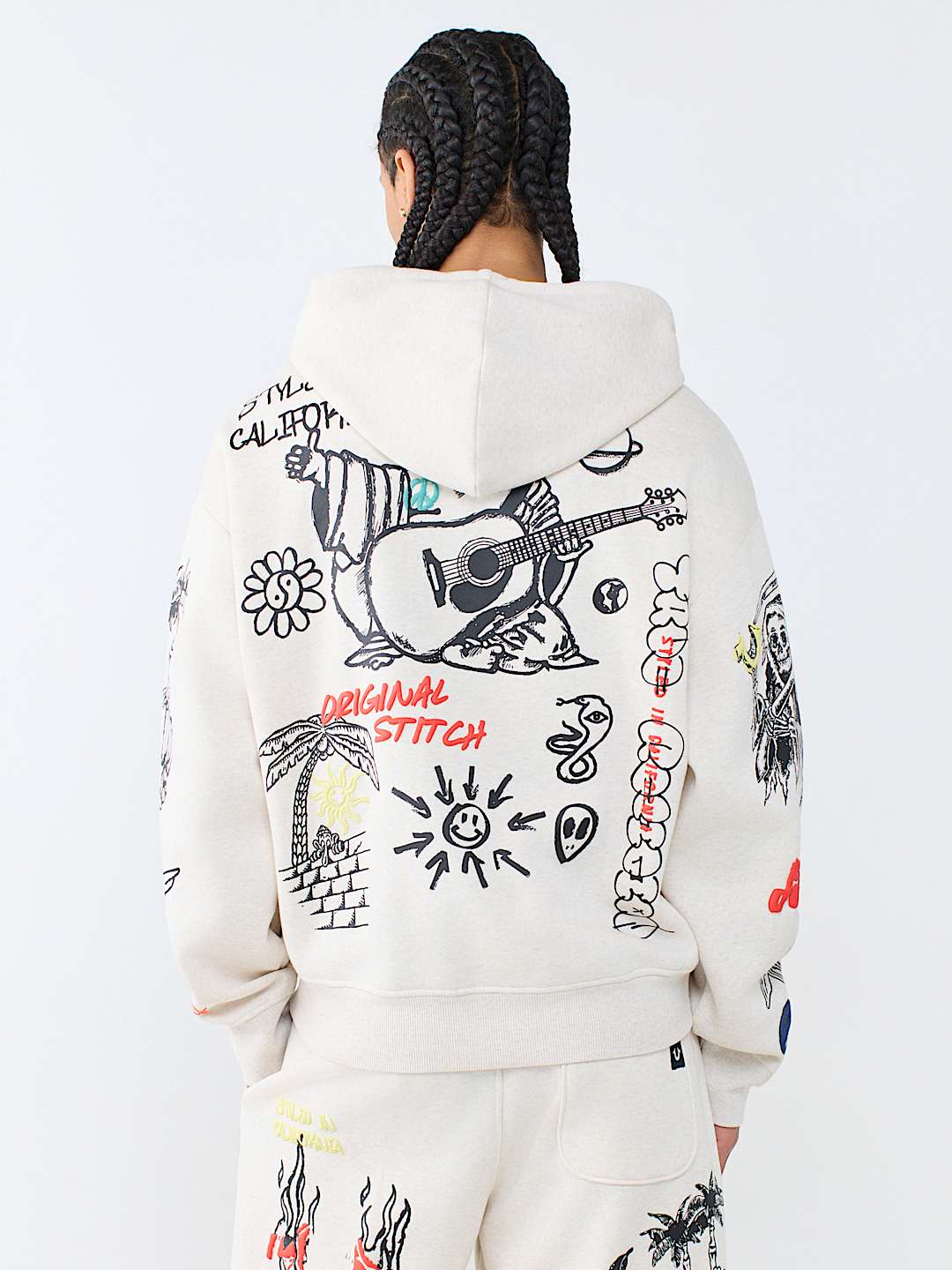 SKETCHED LOGO BOXY HOODIE