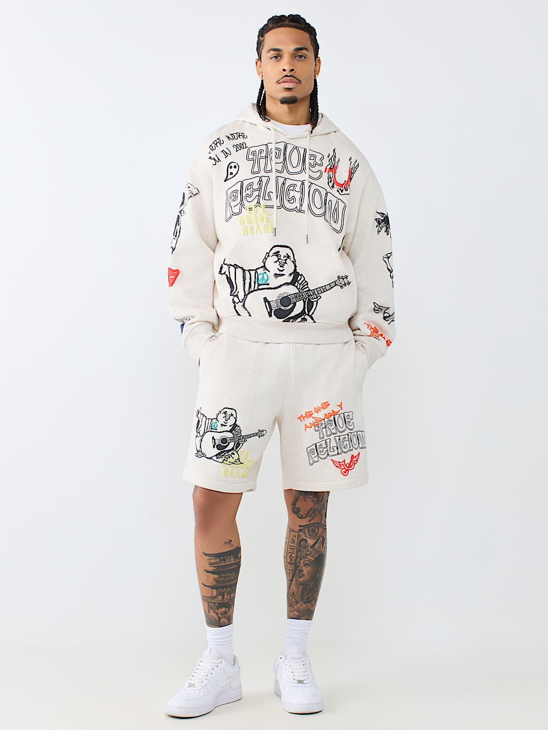 SKETCHED LOGO BOXY HOODIE