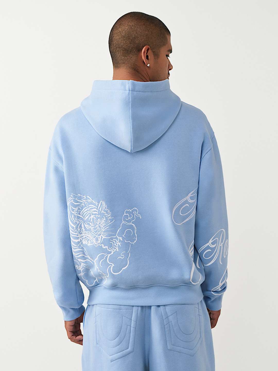 TIGER SCRIPT BOXY HOODIE, image 2