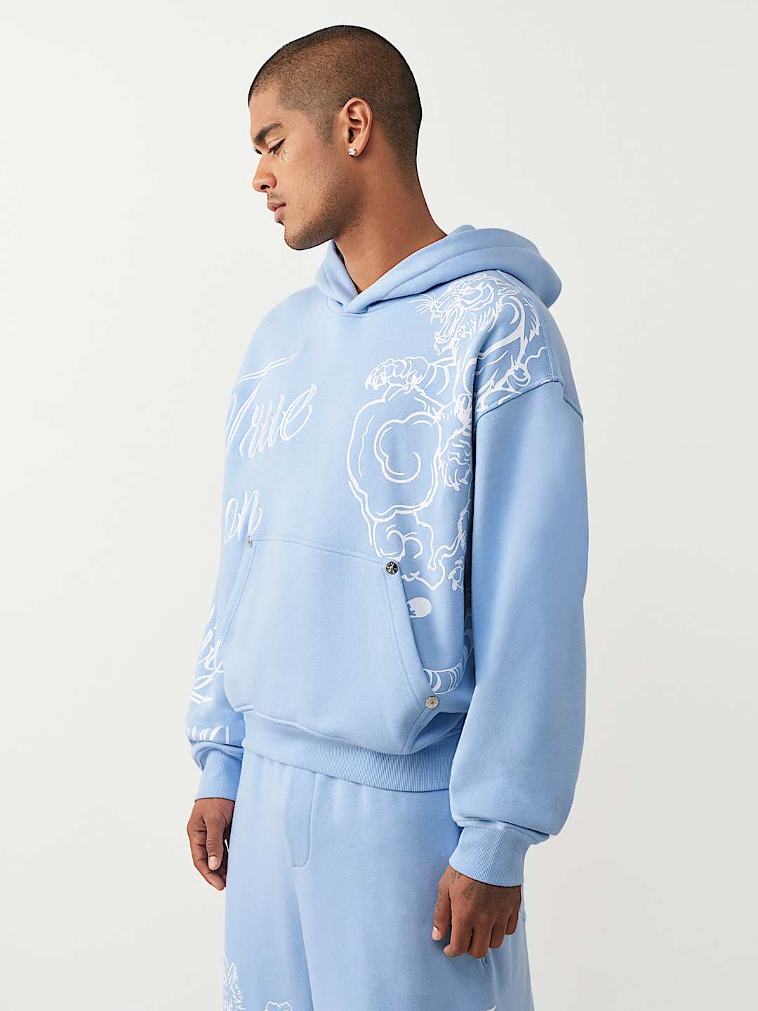 TIGER SCRIPT BOXY HOODIE, image 4