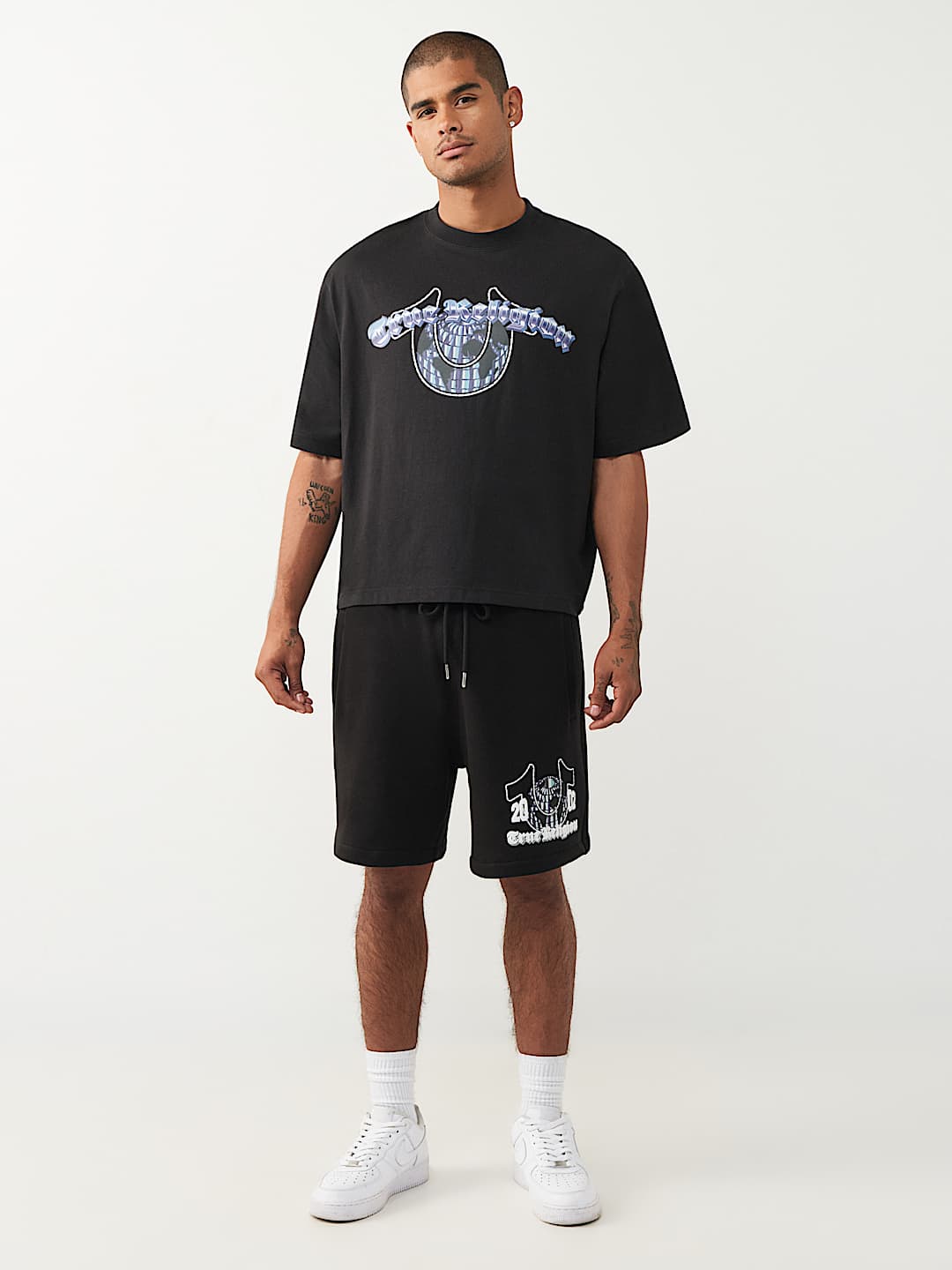 CHROME LOGO LOOSE FLEECE SHORT, image 3