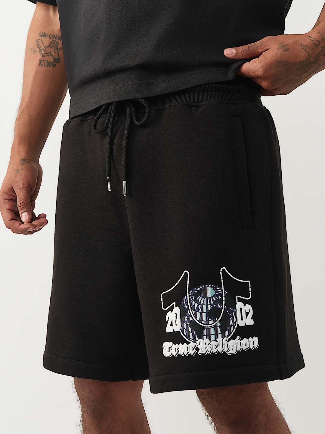 CHROME LOGO LOOSE FLEECE SHORT, image 1