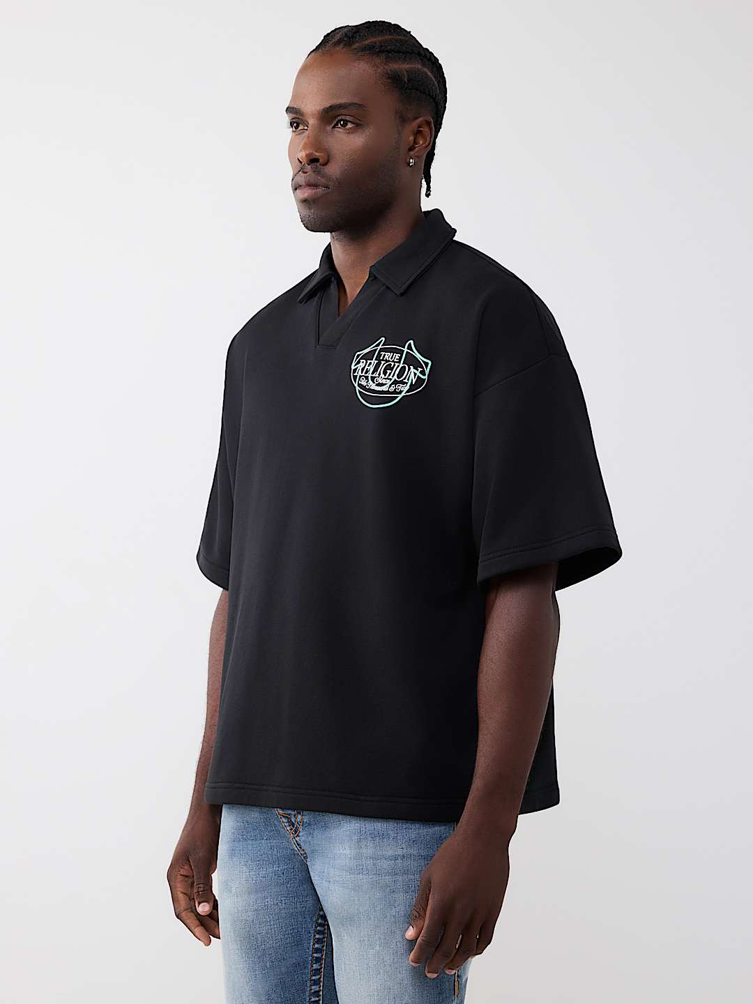 TIGER LOGO OVERSIZED POLO SHIRT, image 3
