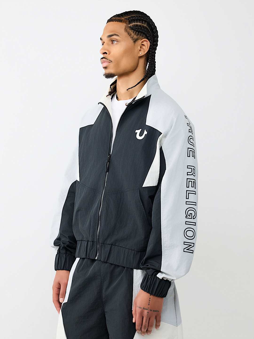 COLORBLOCK NYLON TRACK JACKET