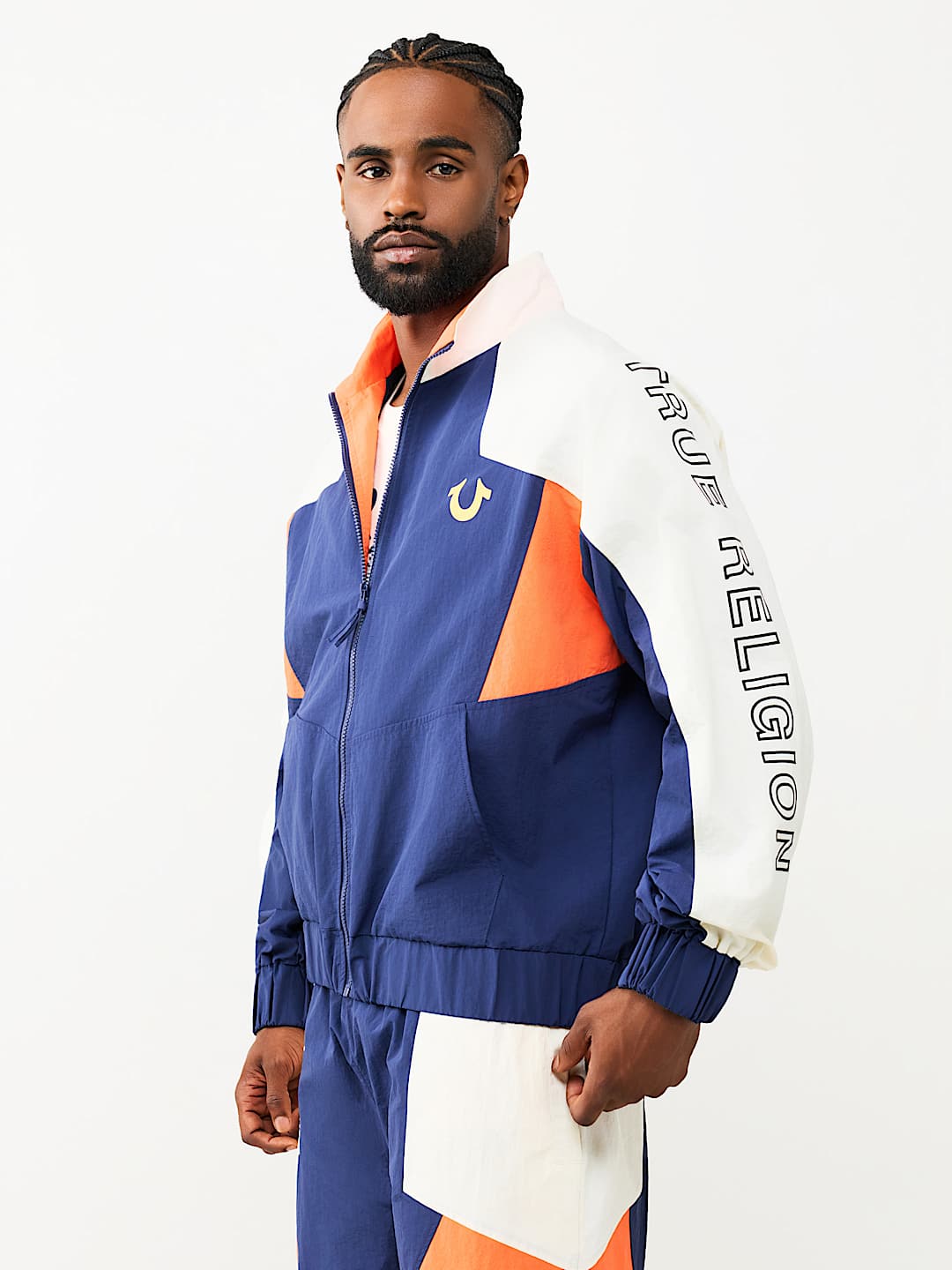 COLORBLOCK NYLON TRACK JACKET