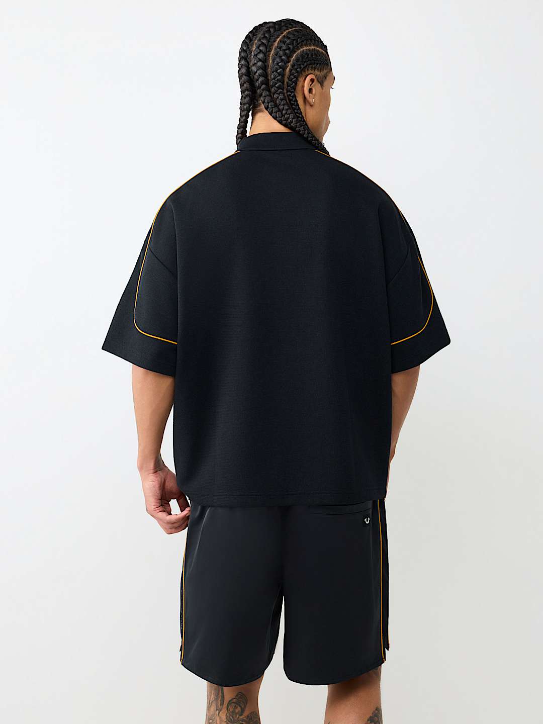 MULTI-LOGO OVERSIZED POLO SHIRT