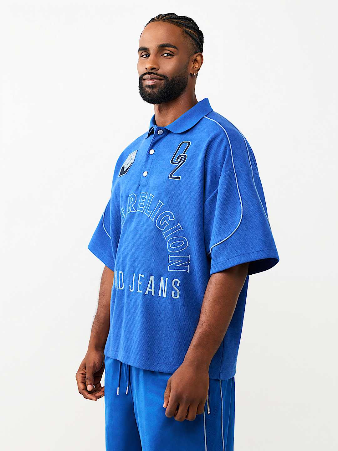 MULTI-LOGO OVERSIZED POLO SHIRT