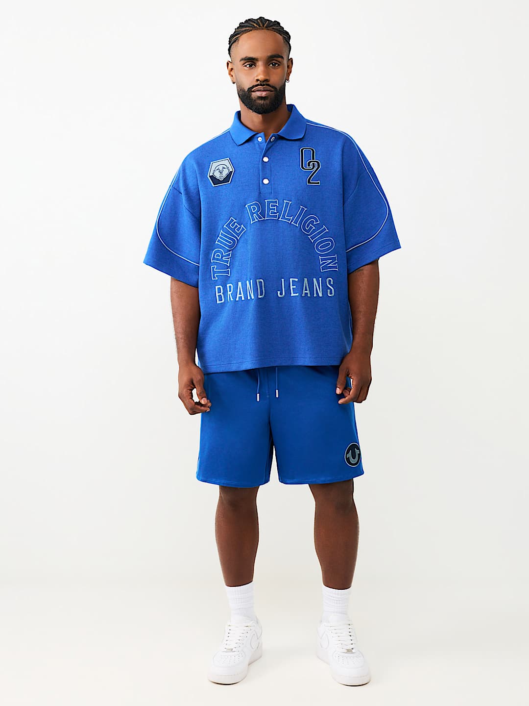 MULTI-LOGO OVERSIZED POLO SHIRT