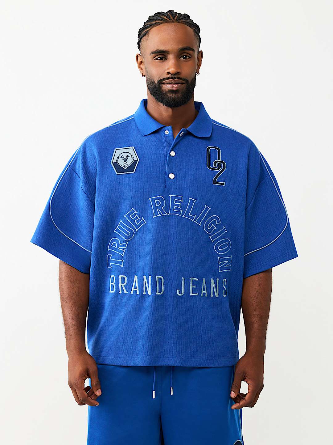 MULTI-LOGO OVERSIZED POLO SHIRT