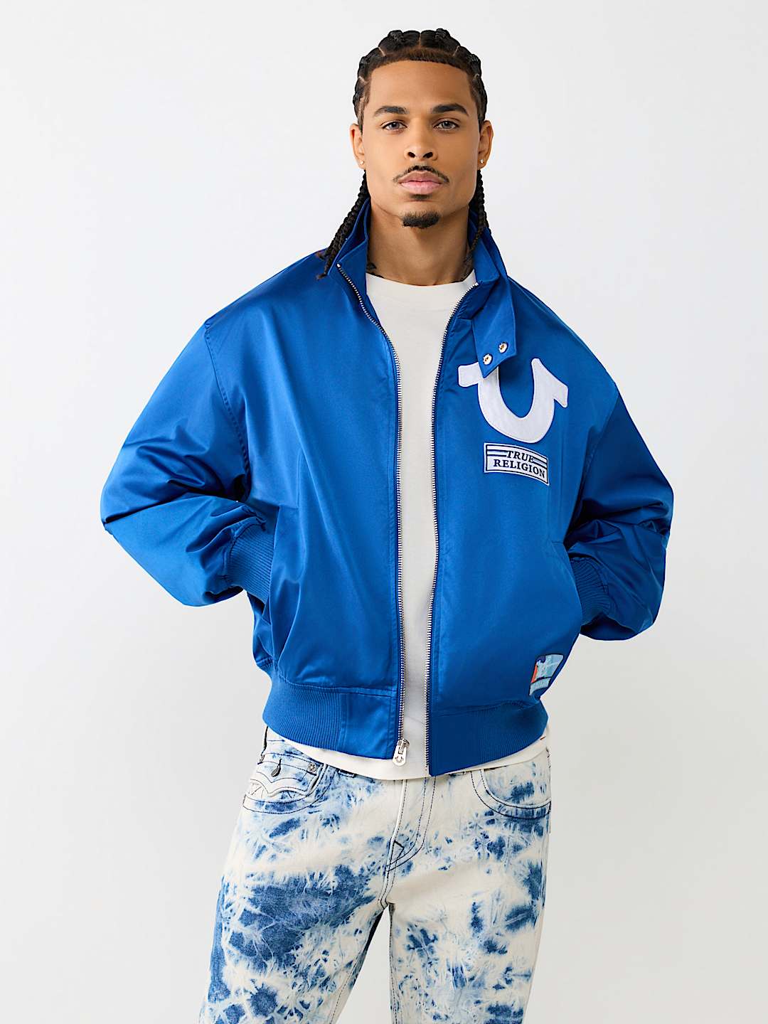 HORSESHOE REPEAT NYLON BOMBER JACKET