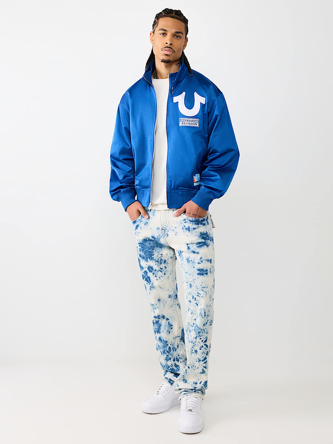 HORSESHOE REPEAT NYLON BOMBER JACKET