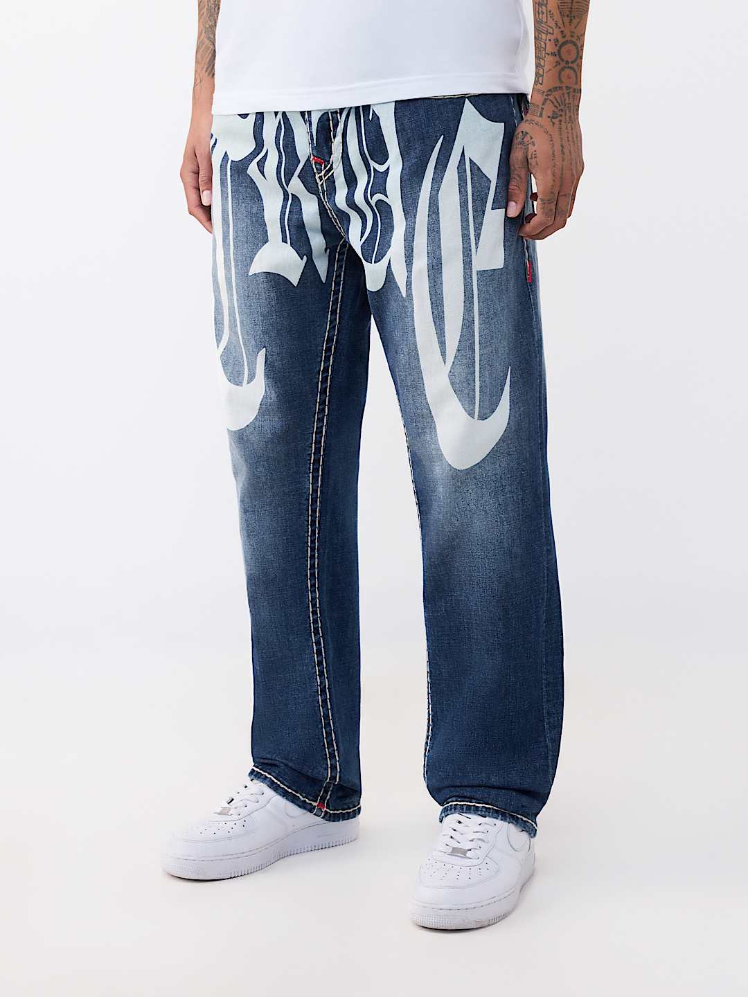 BOBBY SUPER T GRAPHIC FLAP BAGGY JEAN 32", image 3